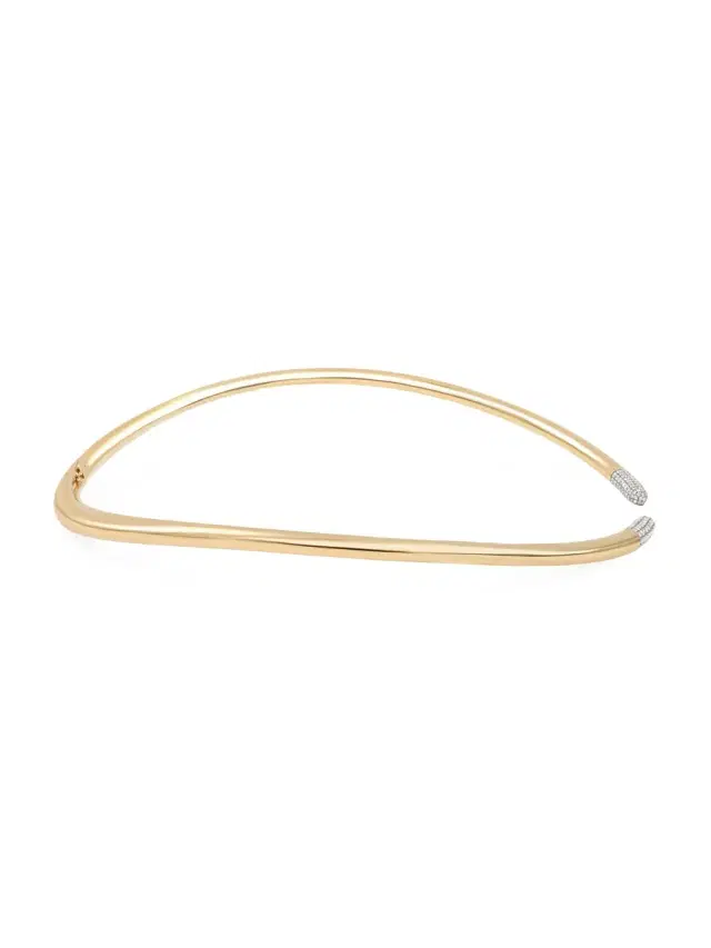 Women's Tube 14K Yellow Gold & 1.5 TCW Diamond Necklace - Gold