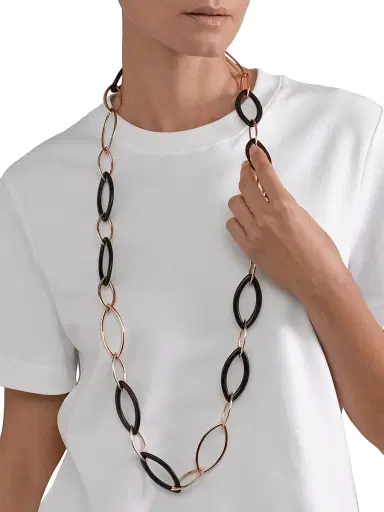 Vhernier Women's Pop 18K Rose Gold & Ebony Long Chain Necklace - Rose Gold | Thumbnail 2 Vhernier Women's Pop 18K Rose Gold & Ebony Long Chain Necklace - Rose Gold | Thumbnail 2