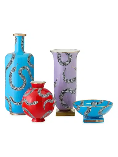 Jonathan Adler Eden Porcelain Bowl - Blue | Thumbnail 5
