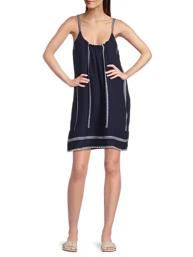 Lemlem Women's Zina Cotton Scoopneck Minidress | Thumbnail 2 Lemlem Women's Zina Cotton Scoopneck Minidress | Thumbnail 2