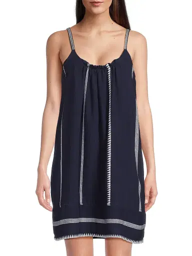 Lemlem Women's Zina Cotton Scoopneck Minidress | Thumbnail 3 Lemlem Women's Zina Cotton Scoopneck Minidress | Thumbnail 3