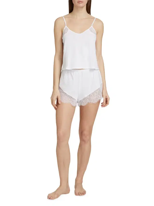 Women's Mae Cami & Mckenzie Shorts 2-Piece Set - White