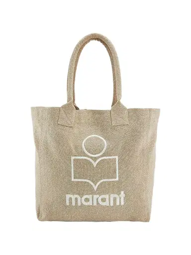 Isabel Marant Women's Small Yenky Logo Tote - Beige | Thumbnail 1