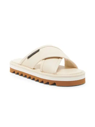 Stella McCartney Women's Sneak-Elyse 50MM Platform Slides - Cream  Sandals | Thumbnail 2