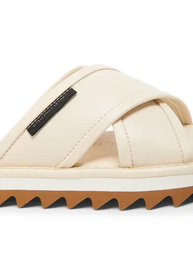 Stella McCartney Women's Sneak-Elyse 50MM Platform Slides - Cream  Sandals | Thumbnail 5