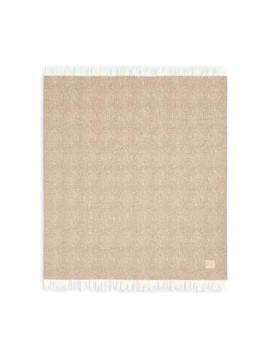 LOEWE Anagram Wool-Cashmere Blanket - Beige | Thumbnail 1 LOEWE Anagram Wool-Cashmere Blanket - Beige | Thumbnail 1