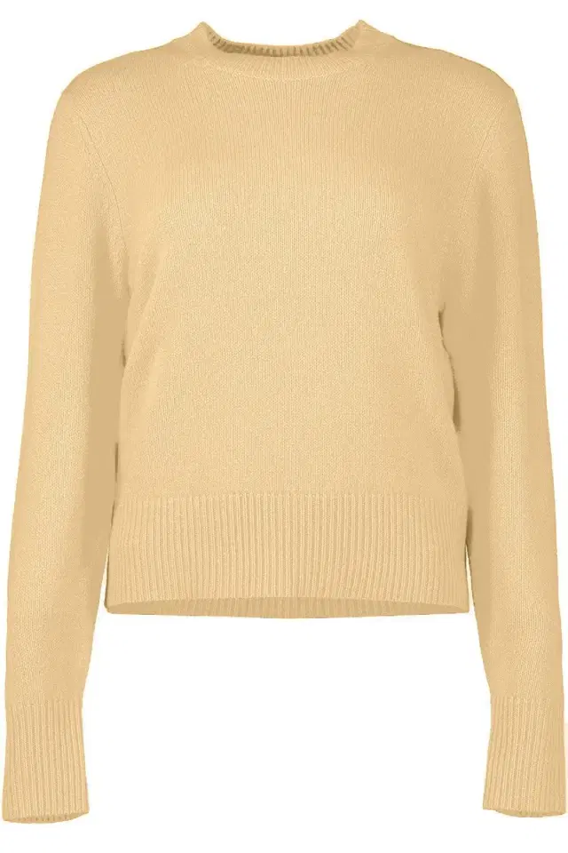 Allude Long Sleeve Sweater - Macadamia