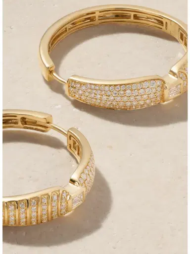 Almasika Adiré 18-karat Gold Diamond Hoop Earrings | Thumbnail 3