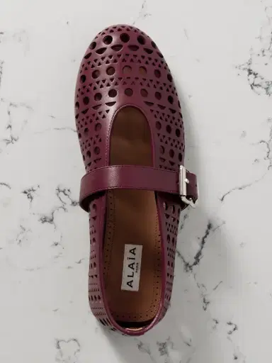 Alaïa Vienne Perforated Leather Ballet Flats | Thumbnail 5