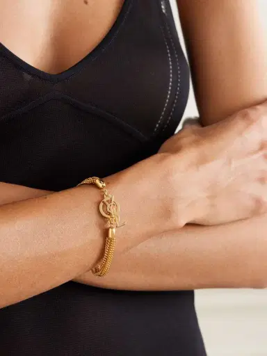 Saint Laurent Cassandre Gold-tone Bracelet | Thumbnail 2