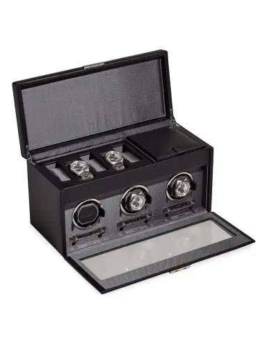 Wolf Viceroy Triple Watch Winder - Black | Thumbnail 3