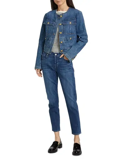 A.L.C. Women's Cleo Denim Jacket - Medium Wash | Thumbnail 2