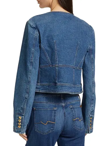 A.L.C. Women's Cleo Denim Jacket - Medium Wash | Thumbnail 5