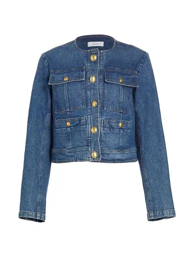 A.L.C. Women's Cleo Denim Jacket - Medium Wash | Thumbnail 1