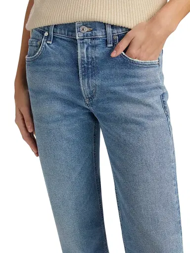 Citizens of Humanity Women's Genova Low-Slung Boot-Cut Jeans - Clairo Medium Indigo - Size 29 | Thumbnail 6