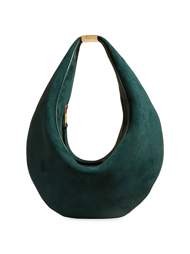 Women's  Olivia Suede Top Handle Bag - English Green