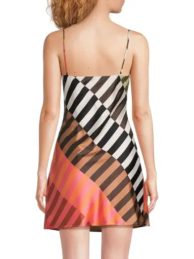 Hutch Women's Suki Stripe Satin Minidress - Multicolor Two Tone Stripes Stretch | Thumbnail 5