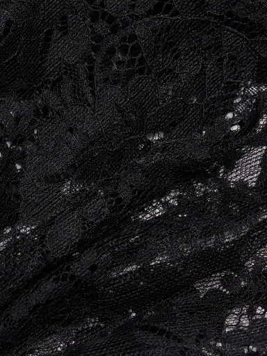 L'AGENCE Women's Emmelina Lace Tieneck Blouse - Black | Thumbnail 7