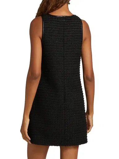 L'AGENCE Women's Florian Tweed Shift Midi-Dress - Black Black Rose | Thumbnail 5