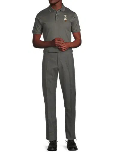 Ralph Lauren Purple Label Men's Gregory Hand-Tailored Wool Flannel Trousers | Thumbnail 2