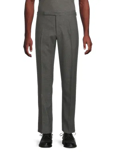 Ralph Lauren Purple Label Men's Gregory Hand-Tailored Wool Flannel Trousers | Thumbnail 3