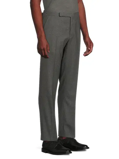 Ralph Lauren Purple Label Men's Gregory Hand-Tailored Wool Flannel Trousers | Thumbnail 4