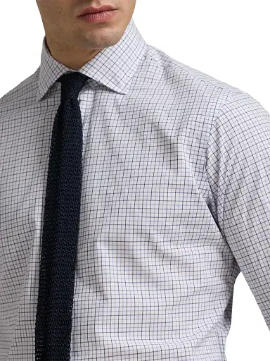 Polo Ralph Lauren Men's Classic Fit Poplin Button-Front Shirt - White Purple Multi | Thumbnail 5 Polo Ralph Lauren Men's Classic Fit Poplin Button-Front Shirt - White Purple Multi | Thumbnail 5