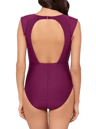 Magicsuit Women's Solids Dash Plunging V-Neck One-Piece Swimsuit - Boysenberry - Size 16 | Thumbnail 4 Magicsuit Women's Solids Dash Plunging V-Neck One-Piece Swimsuit - Boysenberry - Size 16 | Thumbnail 4