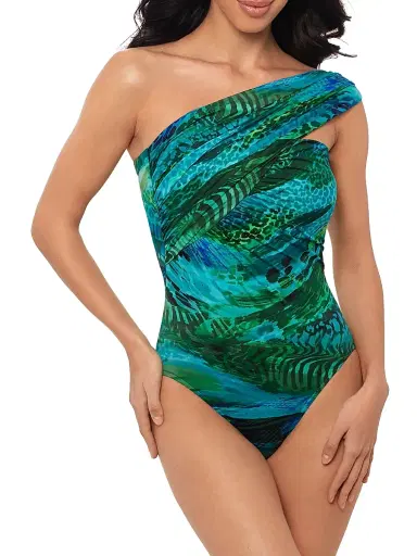 Magicsuit Women's Margarita Abstract Shirred Convertible One-Piece Swimsuit | Thumbnail 2 Magicsuit Women's Margarita Abstract Shirred Convertible One-Piece Swimsuit | Thumbnail 2