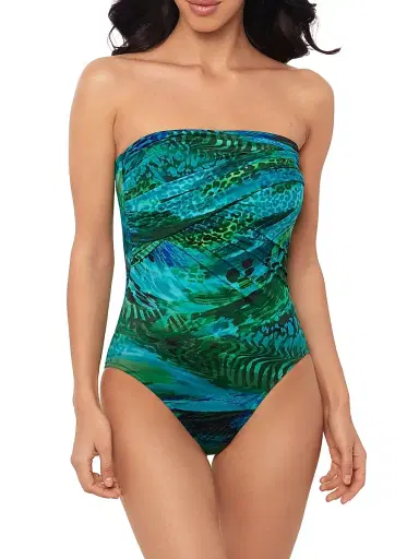 Magicsuit Women's Margarita Abstract Shirred Convertible One-Piece Swimsuit | Thumbnail 5 Magicsuit Women's Margarita Abstract Shirred Convertible One-Piece Swimsuit | Thumbnail 5