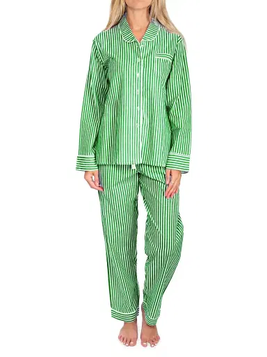 Sant and Abel Women's Braddock Long Pajama Set - Green | Thumbnail 2