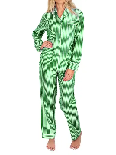Sant and Abel Women's Braddock Long Pajama Set - Green | Thumbnail 3