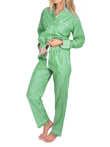 Sant and Abel Women's Braddock Long Pajama Set - Green | Thumbnail 4