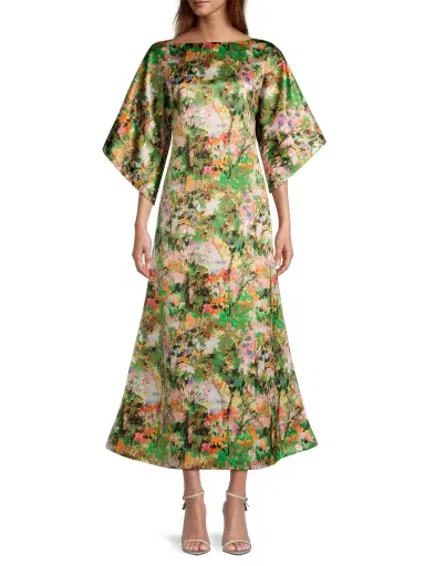 Frances Valentine Women's Spinnaker Painterly Maxi Dress | Thumbnail 2