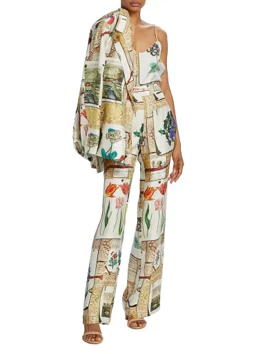 Libertine Women's Colefax Slim Aarons Pants - Tan Multi | Thumbnail 2