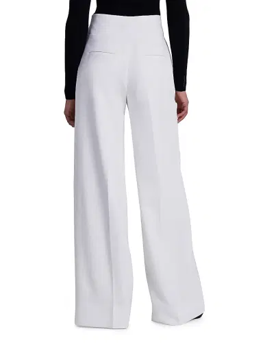 Altuzarra Women's Rudy High-Rise Wide-Leg Pants - Optic White - Size 14 | Thumbnail 5