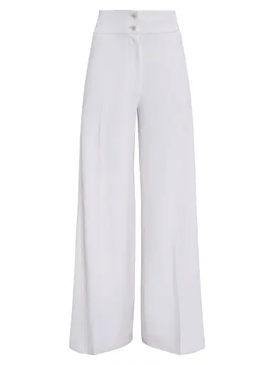 Altuzarra Women's Rudy High-Rise Wide-Leg Pants - Optic White - Size 14 | Thumbnail 1