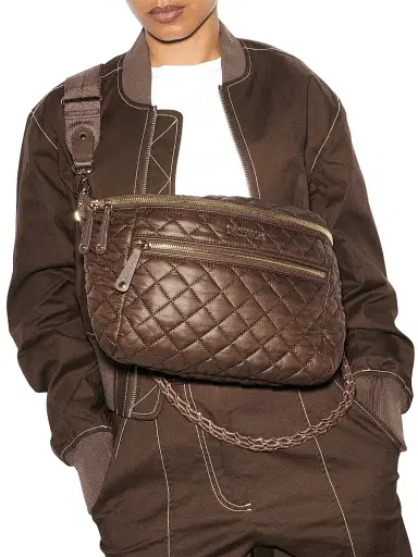 MZ Wallace Women's Crosby Nylon & Leather Crossbody Sling Bag - Walnut | Thumbnail 2