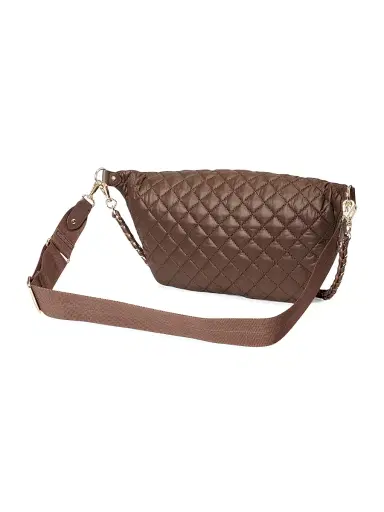 MZ Wallace Women's Crosby Nylon & Leather Crossbody Sling Bag - Walnut | Thumbnail 4
