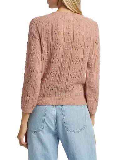 DÔEN Women's Emiliana Alpaca-Wool Knit Sweater - Clay - Size XS | Thumbnail 5