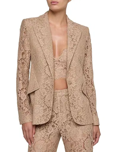 L'AGENCE Women's Chamberlain Blazer - Cappuccino | Thumbnail 3