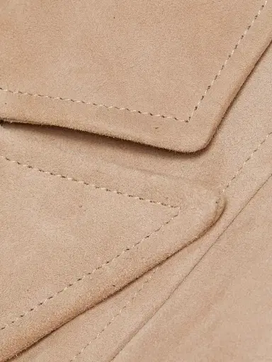L'AGENCE Women's Arbor Suede Wrap Vest Top - Cashew | Thumbnail 7