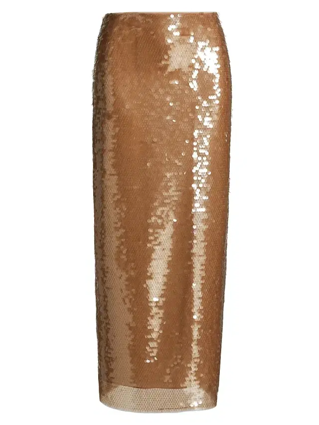 Women's Kiah Sequined Midi-Skirt - Praline