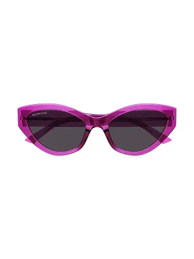 Balenciaga Women's Flat 57MM Cat-Eye Sunglasses - Fuchsia | Thumbnail 2