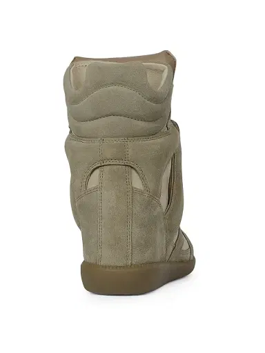 Isabel Marant Women's Bekett Leather & Suede High-Top Platform Sneakers - Taupe - Size 11 | Thumbnail 3