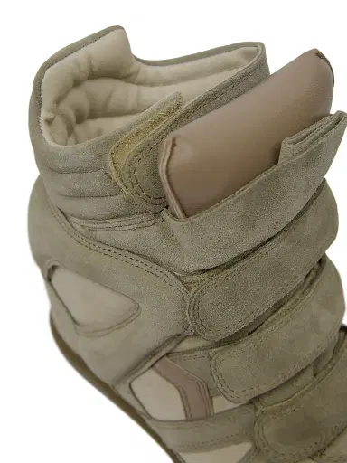 Isabel Marant Women's Bekett Leather & Suede High-Top Platform Sneakers - Taupe - Size 11 | Thumbnail 5
