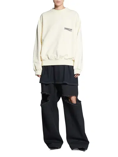 Balenciaga Political Campaign Sweatshirt Regular Fit - Black | Thumbnail 2