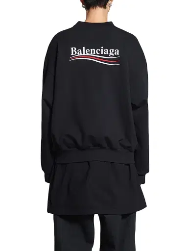 Balenciaga Political Campaign Sweatshirt Regular Fit - Black | Thumbnail 6