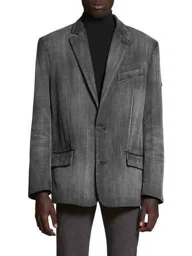 Balenciaga Men's Washed Jacket - Black Faded | Thumbnail 3