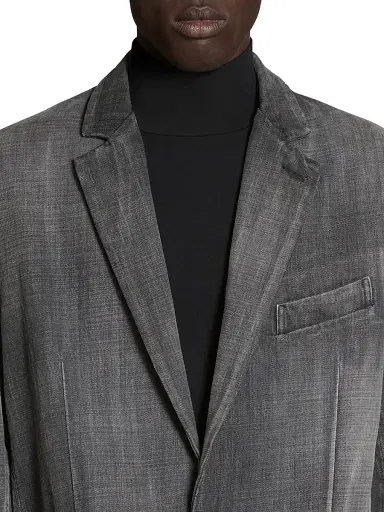 Balenciaga Men's Washed Jacket - Black Faded | Thumbnail 6